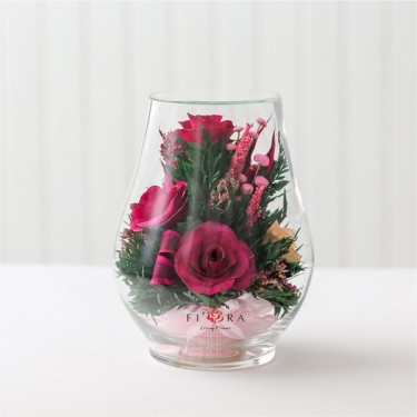 FIORA Арт:45615(RBV-R) цветы в стекле